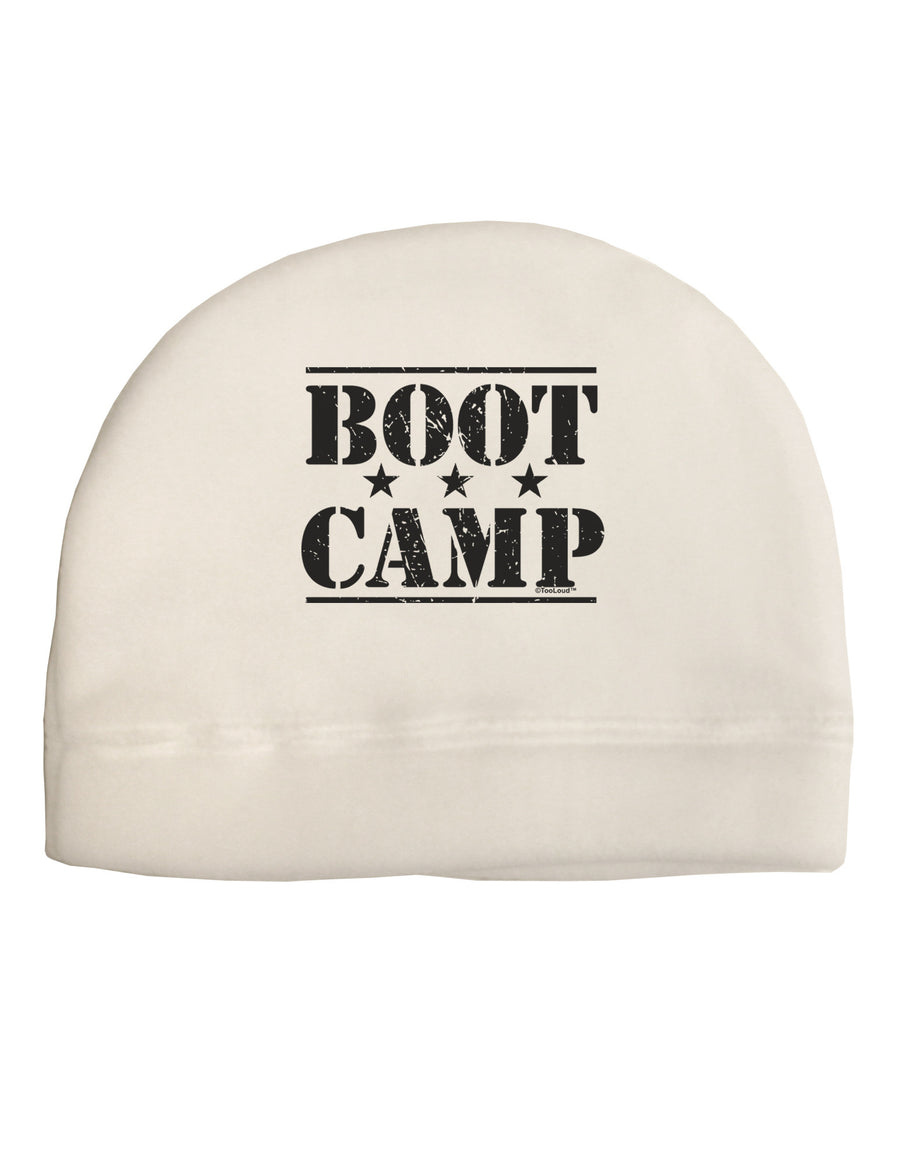 Bootcamp Large distressed Text Adult Fleece Beanie Cap Hat-Beanie-TooLoud-White-One-Size-Fits-Most-Davson Sales