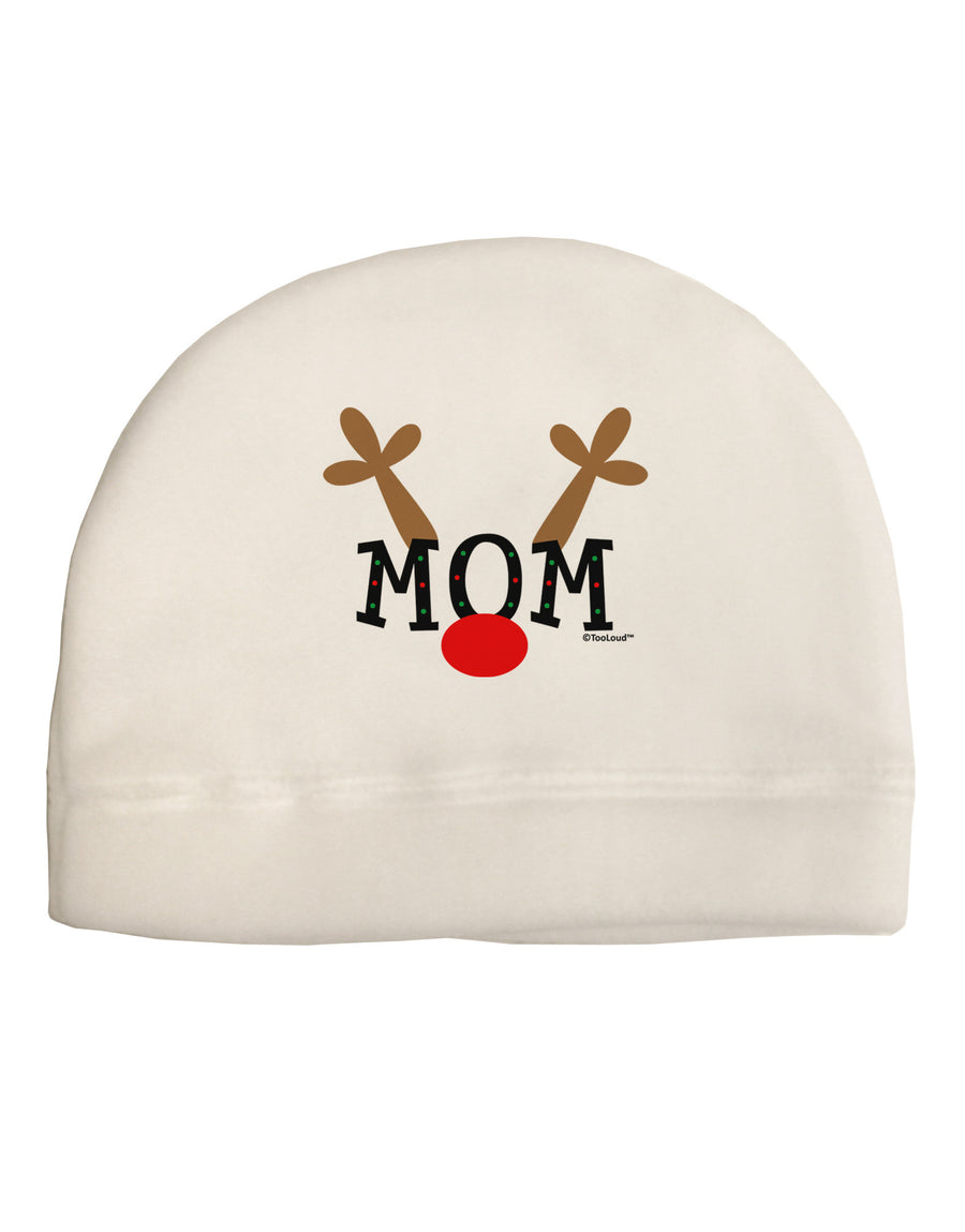 Matching Family Christmas Design - Reindeer - Mom Adult Fleece Beanie Cap Hat by TooLoud-Beanie-TooLoud-White-One-Size-Fits-Most-Davson Sales