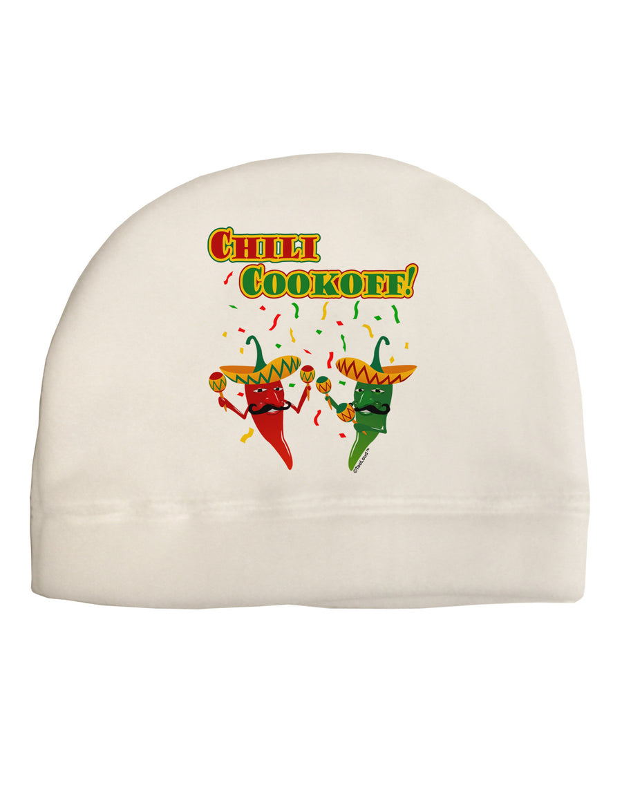 Chili Cookoff! Chile Peppers Adult Fleece Beanie Cap Hat-Beanie-TooLoud-White-One-Size-Fits-Most-Davson Sales