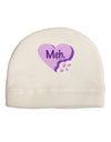 Meh Candy Heart Purple - Valentines Day Adult Fleece Beanie Cap Hat by TooLoud-Beanie-TooLoud-White-One-Size-Fits-Most-Davson Sales