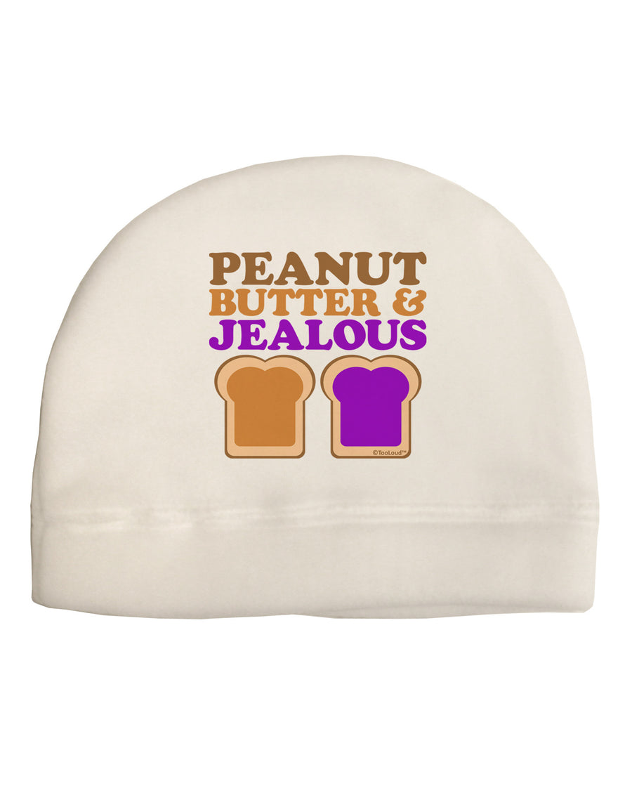 Peanut Butter and Jealous Adult Fleece Beanie Cap Hat by TooLoud-Beanie-TooLoud-White-One-Size-Fits-Most-Davson Sales