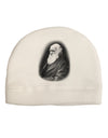 Charles Darwin Black and White Adult Fleece Beanie Cap Hat by TooLoud-Beanie-TooLoud-White-One-Size-Fits-Most-Davson Sales