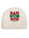 Bah Humbug Merry Christmas Child Fleece Beanie Cap Hat-Beanie-TooLoud-White-One-Size-Fits-Most-Davson Sales