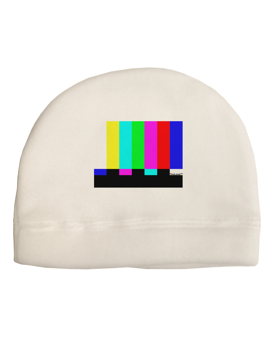 Color Bars Test Signal Adult Fleece Beanie Cap Hat-Beanie-TooLoud-White-One-Size-Fits-Most-Davson Sales