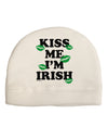 Kiss Me I'm Irish - Green Kisses Child Fleece Beanie Cap Hat by TooLoud-Beanie-TooLoud-White-One-Size-Fits-Most-Davson Sales