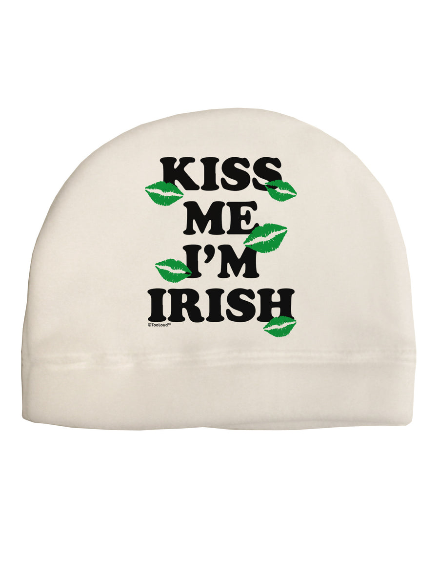 Kiss Me I'm Irish - Green Kisses Child Fleece Beanie Cap Hat by TooLoud-Beanie-TooLoud-White-One-Size-Fits-Most-Davson Sales