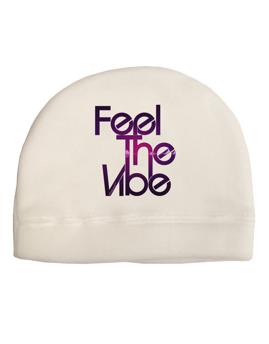 Feel The Vibe Adult Fleece Beanie Cap Hat-Beanie-TooLoud-White-One-Size-Fits-Most-Davson Sales