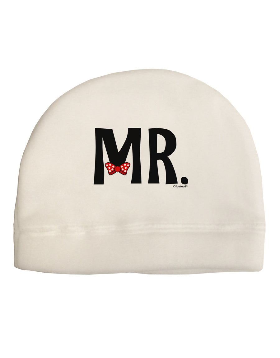 Matching Mr and Mrs Design - Mr Bow Tie Adult Fleece Beanie Cap Hat by TooLoud-Beanie-TooLoud-White-One-Size-Fits-Most-Davson Sales