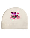 Move It Or Get Trampled Adult Fleece Beanie Cap Hat-Beanie-TooLoud-White-One-Size-Fits-Most-Davson Sales