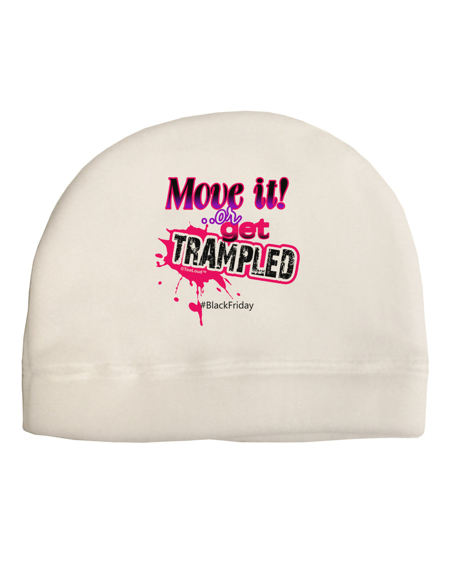 Move It Or Get Trampled Adult Fleece Beanie Cap Hat-Beanie-TooLoud-White-One-Size-Fits-Most-Davson Sales