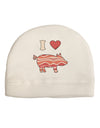 I Heart My Bacon Pig Silhouette Adult Fleece Beanie Cap Hat by TooLoud-Beanie-TooLoud-White-One-Size-Fits-Most-Davson Sales