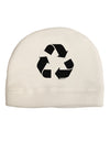 Recycle Black and White Adult Fleece Beanie Cap Hat by TooLoud-Beanie-TooLoud-White-One-Size-Fits-Most-Davson Sales