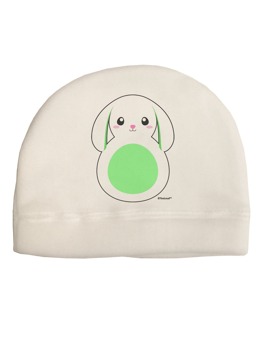 Cute Bunny with Floppy Ears - Green Adult Fleece Beanie Cap Hat by TooLoud-Beanie-TooLoud-White-One-Size-Fits-Most-Davson Sales