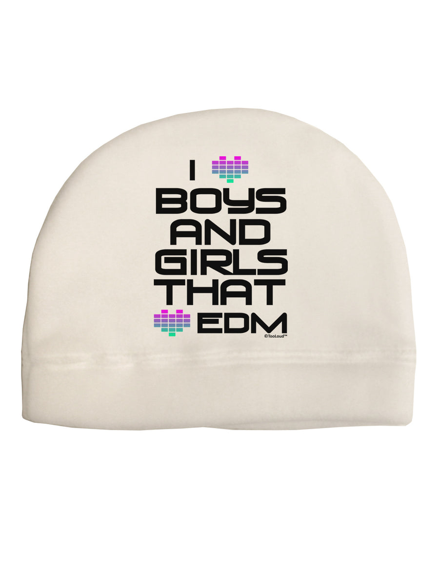 I Heart Boys and Girls That Heart EDM Adult Fleece Beanie Cap Hat-Beanie-TooLoud-White-One-Size-Fits-Most-Davson Sales