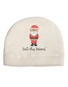 Don't Stop Believin' Santa Christmas Child Fleece Beanie Cap Hat-Beanie-TooLoud-White-One-Size-Fits-Most-Davson Sales