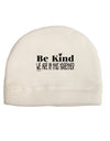 Be kind we are in this together Child Fleece Beanie Cap Hat-Beanie-TooLoud-White-One-Size-Fits-Most-Davson Sales