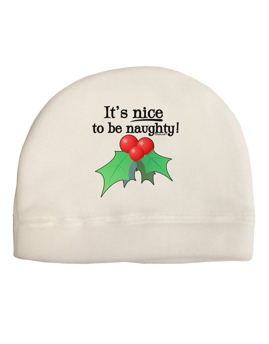 Nice to be Naughty Adult Fleece Beanie Cap Hat-Beanie-TooLoud-White-One-Size-Fits-Most-Davson Sales