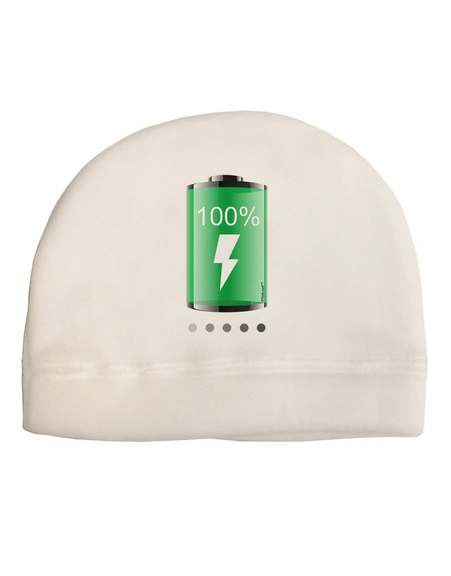 Full Energy 100 Percent Adult Fleece Beanie Cap Hat-Beanie-TooLoud-White-One-Size-Fits-Most-Davson Sales