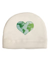 TooLoud World Globe Heart Child Fleece Beanie Cap Hat-Beanie-TooLoud-White-One-Size-Fits-Most-Davson Sales