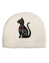 My Cat Is My Valentine Adult Fleece Beanie Cap Hat by TooLoud