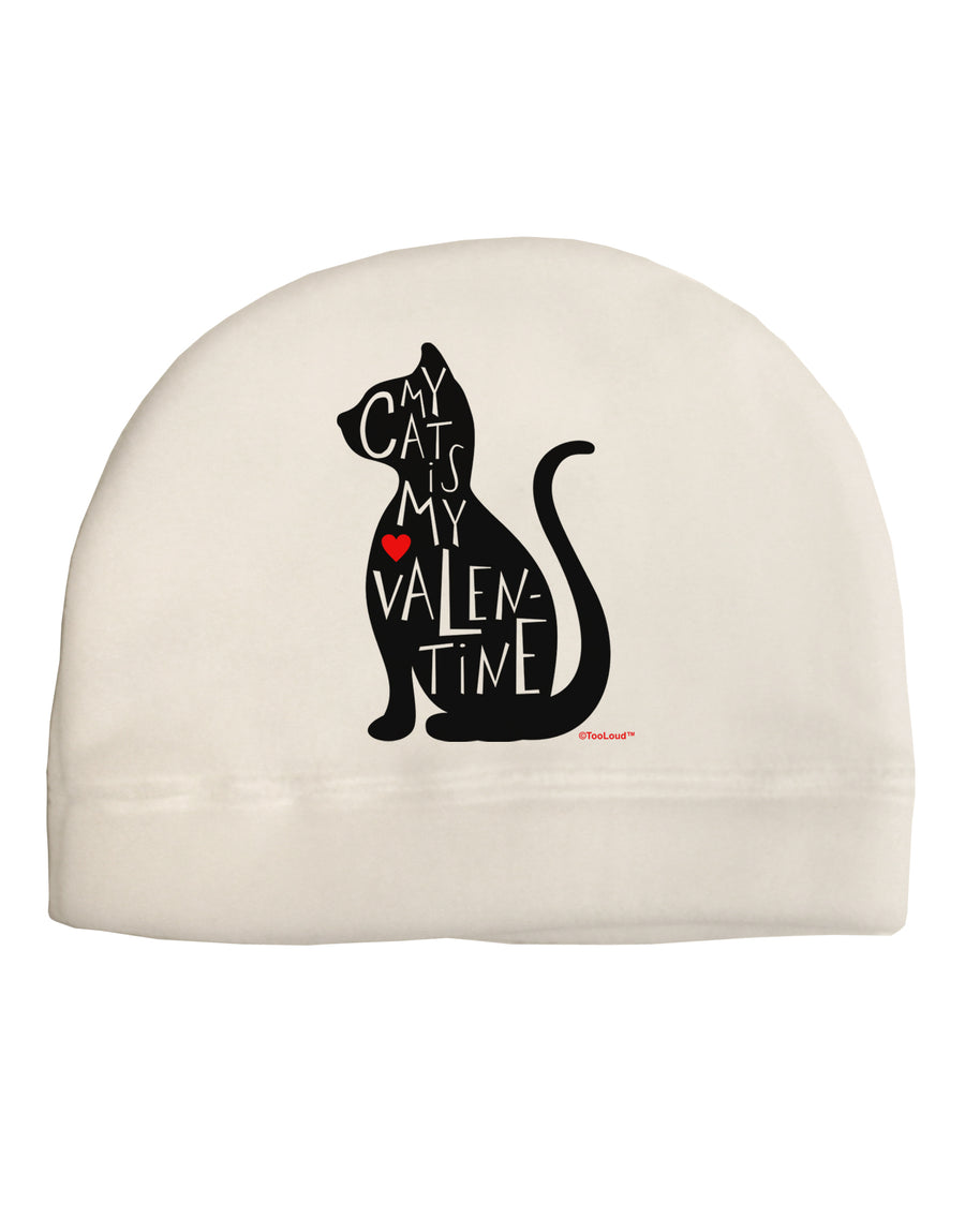 My Cat Is My Valentine Adult Fleece Beanie Cap Hat by TooLoud-Beanie-TooLoud-White-One-Size-Fits-Most-Davson Sales