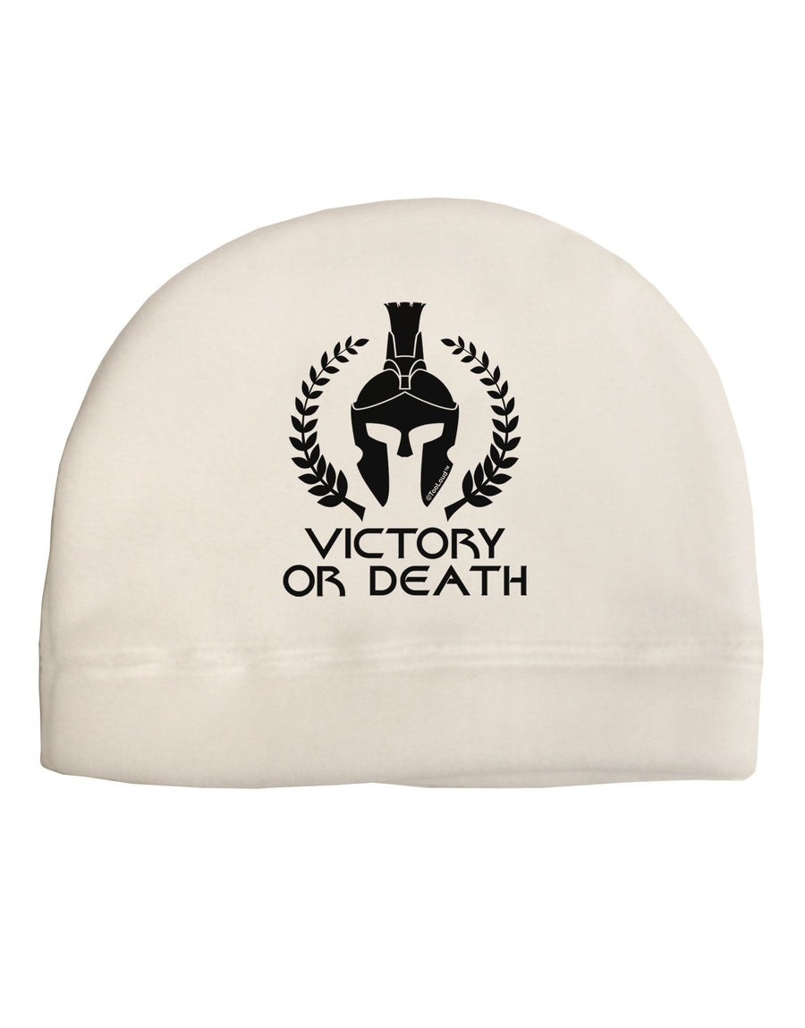 Spartan Victory Or Death Adult Fleece Beanie Cap Hat-Beanie-TooLoud-White-One-Size-Fits-Most-Davson Sales