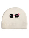 8-Bit Skull Love - Boy and Girl Child Fleece Beanie Cap Hat-Beanie-TooLoud-White-One-Size-Fits-Most-Davson Sales