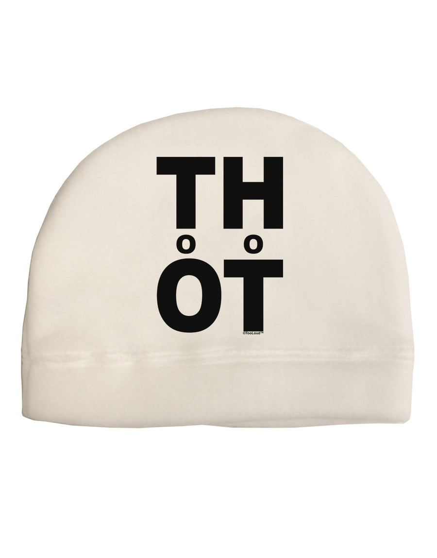 THOT Too Hot Adult Fleece Beanie Cap Hat-Beanie-TooLoud-White-One-Size-Fits-Most-Davson Sales