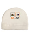 Eat & Run Black Friday Adult Fleece Beanie Cap Hat-Beanie-TooLoud-White-One-Size-Fits-Most-Davson Sales