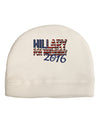 Hillary for President Flag Adult Fleece Beanie Cap Hat-Beanie-TooLoud-White-One-Size-Fits-Most-Davson Sales