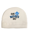 Our 1st Father's Day Adult Fleece Beanie Cap Hat-Beanie-TooLoud-White-One-Size-Fits-Most-Davson Sales