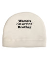 World's Okayest Brother Text Child Fleece Beanie Cap Hat by TooLoud-Beanie-TooLoud-White-One-Size-Fits-Most-Davson Sales