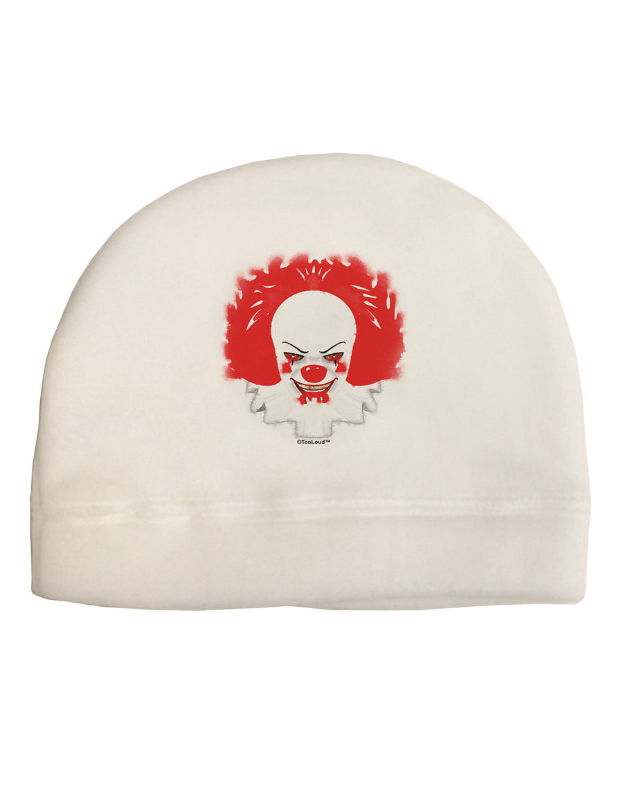 Extra Scary Clown Watercolor Adult Fleece Beanie Cap Hat-Beanie-TooLoud-White-One-Size-Fits-Most-Davson Sales