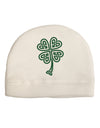 Celtic Knot 4 Leaf Clover St Patricks Adult Fleece Beanie Cap Hat-Beanie-TooLoud-White-One-Size-Fits-Most-Davson Sales