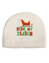 Ride My Sleigh Color Child Fleece Beanie Cap Hat-Beanie-TooLoud-White-One-Size-Fits-Most-Davson Sales