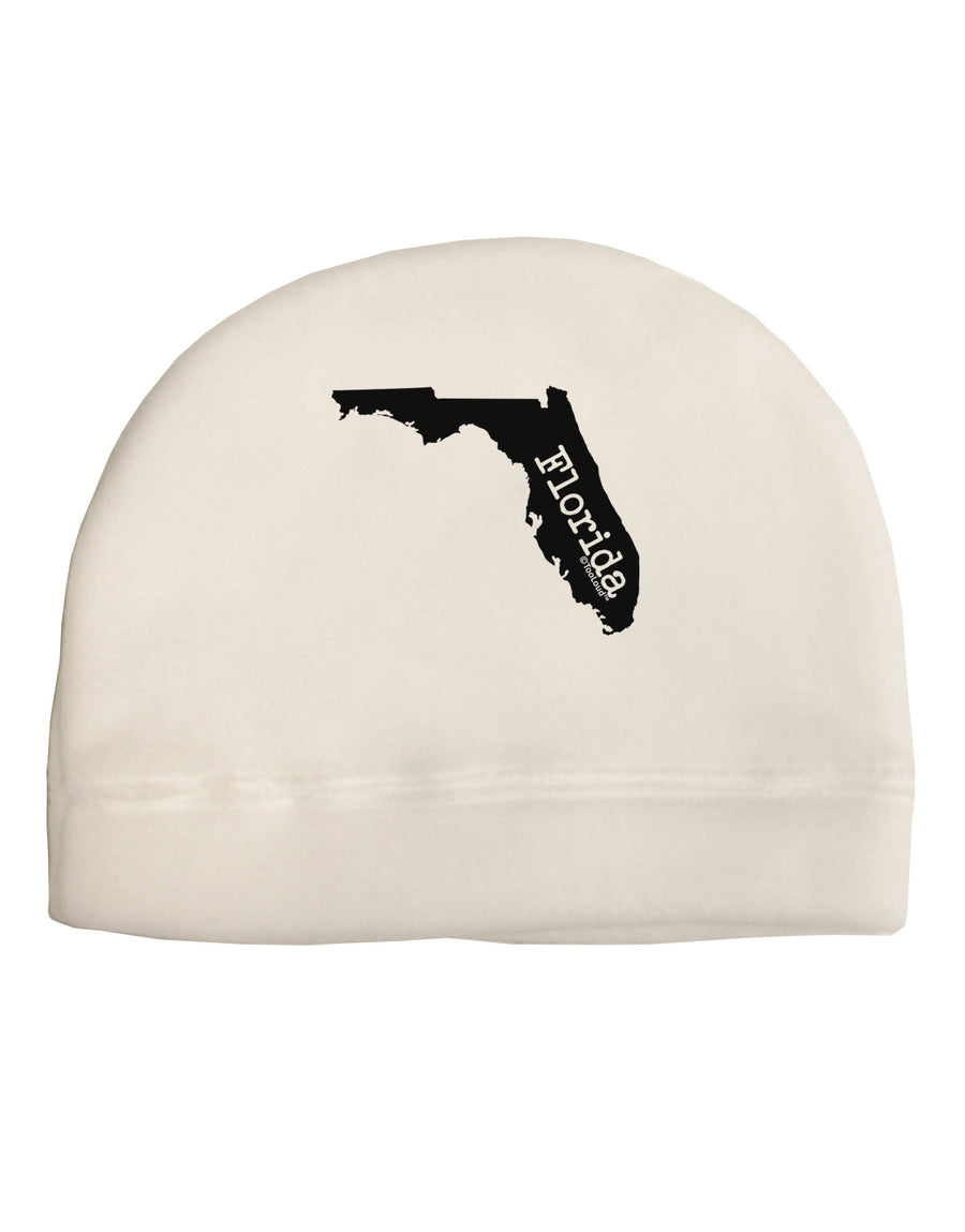 Florida - United States Shape Child Fleece Beanie Cap Hat by TooLoud-Beanie-TooLoud-White-One-Size-Fits-Most-Davson Sales