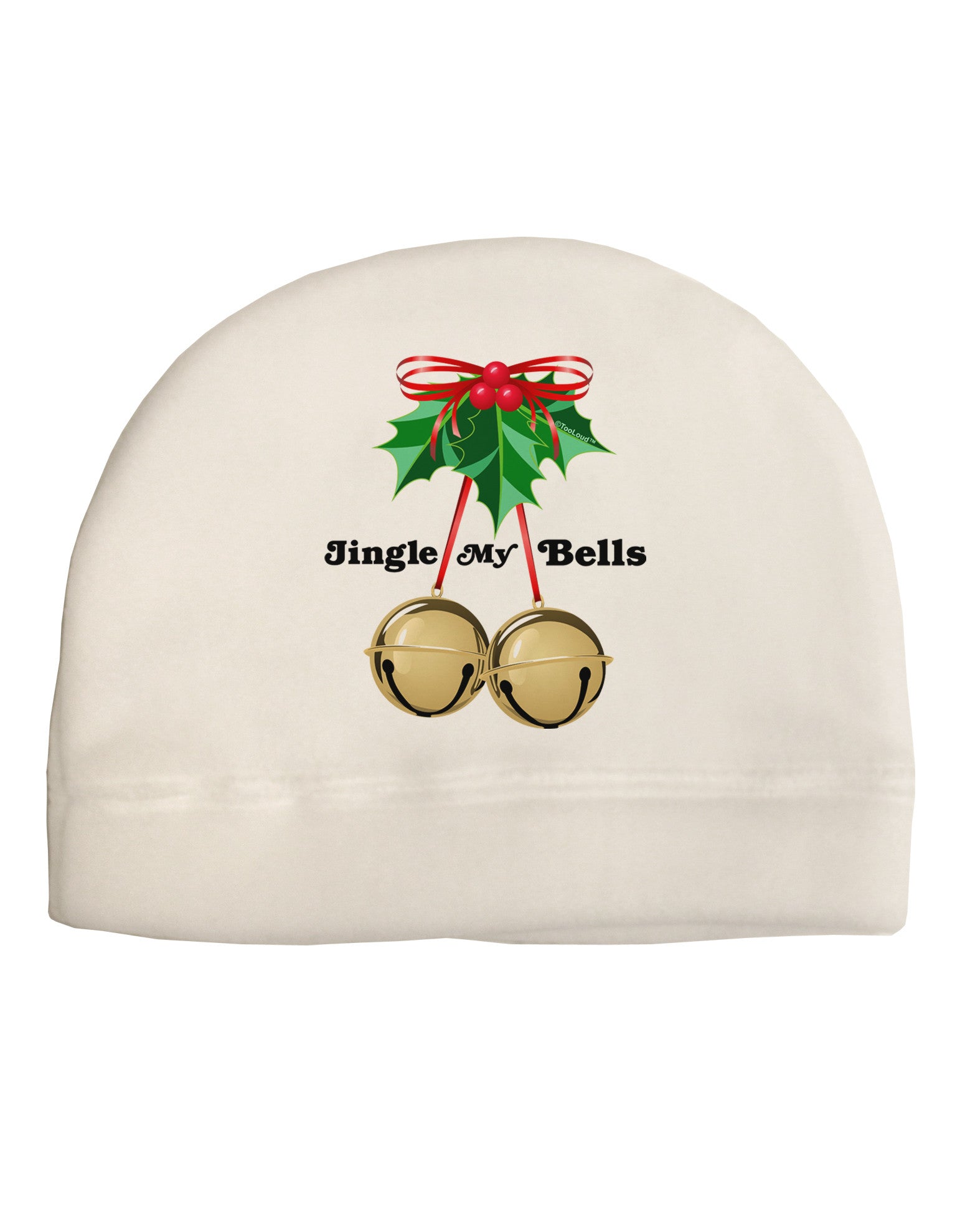Jingle My Bells Adult Fleece Beanie Cap Hat-Beanie-TooLoud-White-One-Size-Fits-Most-Davson Sales