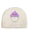 Cute Hatching Chick - Purple Child Fleece Beanie Cap Hat by TooLoud-Beanie-TooLoud-White-One-Size-Fits-Most-Davson Sales