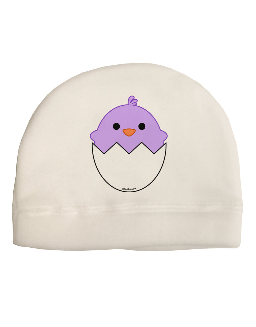 Cute Hatching Chick - Purple Child Fleece Beanie Cap Hat by TooLoud-Beanie-TooLoud-White-One-Size-Fits-Most-Davson Sales