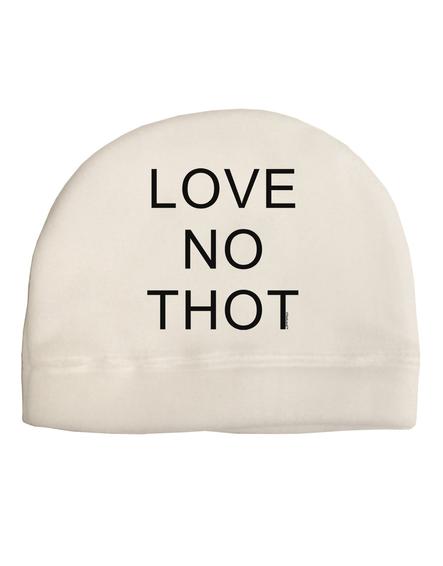 Love No Thot Adult Fleece Beanie Cap Hat-Beanie-TooLoud-White-One-Size-Fits-Most-Davson Sales