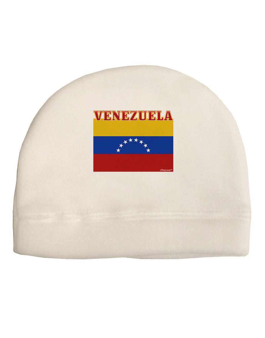 Venezuela Flag Adult Fleece Beanie Cap Hat-Beanie-TooLoud-White-One-Size-Fits-Most-Davson Sales