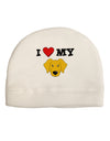 I Heart My - Cute Yellow Labrador Retriever Dog Adult Fleece Beanie Cap Hat by TooLoud-Beanie-TooLoud-White-One-Size-Fits-Most-Davson Sales