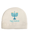 Happy Hanukkah Menorah Adult Fleece Beanie Cap Hat-Beanie-TooLoud-White-One-Size-Fits-Most-Davson Sales