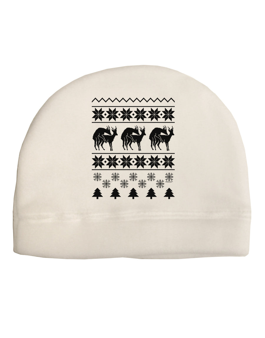 Humping Gay Reindeer Adult Fleece Beanie Cap Hat-Beanie-TooLoud-White-One-Size-Fits-Most-Davson Sales