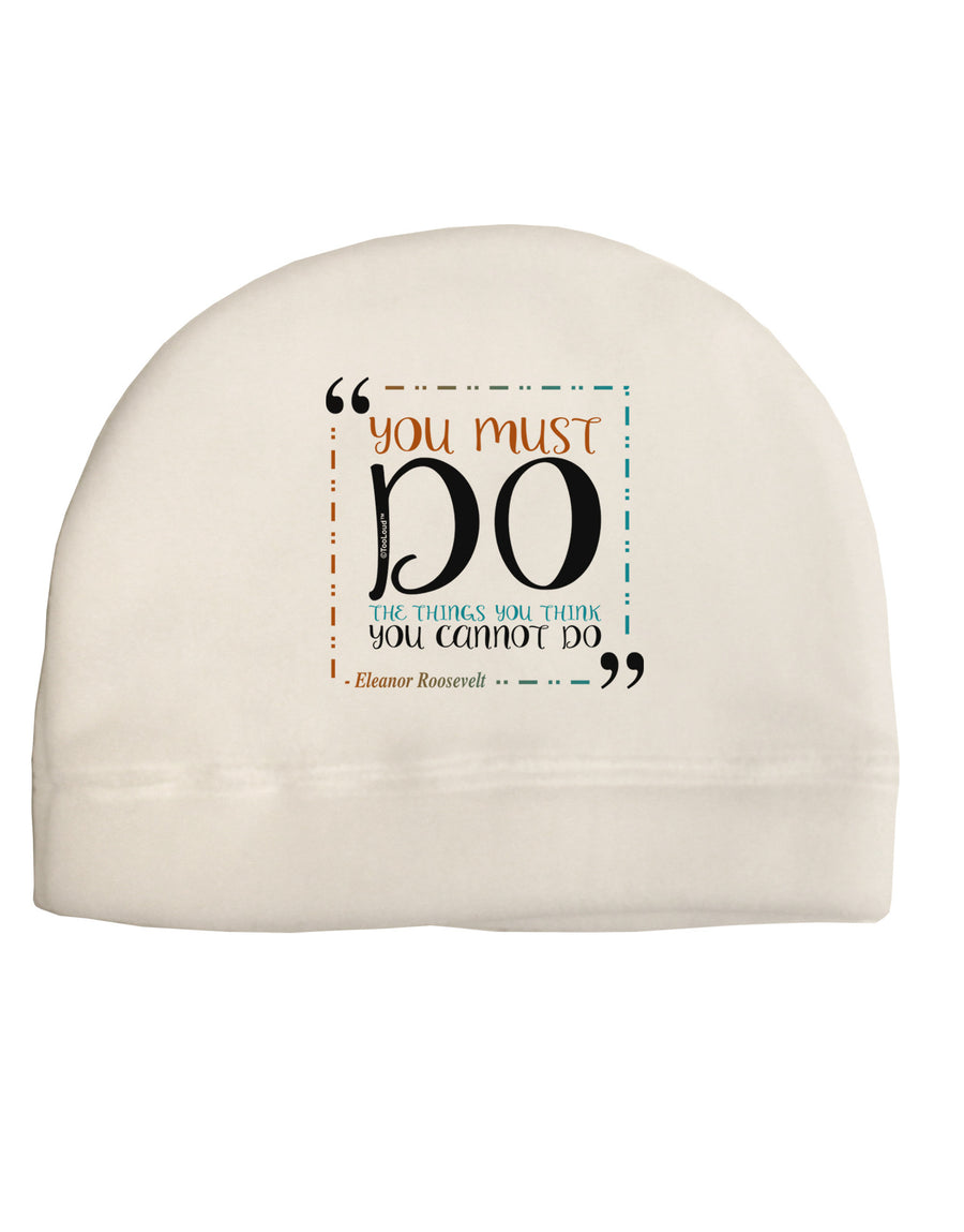 TooLoud You Must Eleanor R Child Fleece Beanie Cap Hat-Beanie-TooLoud-White-One-Size-Fits-Most-Davson Sales