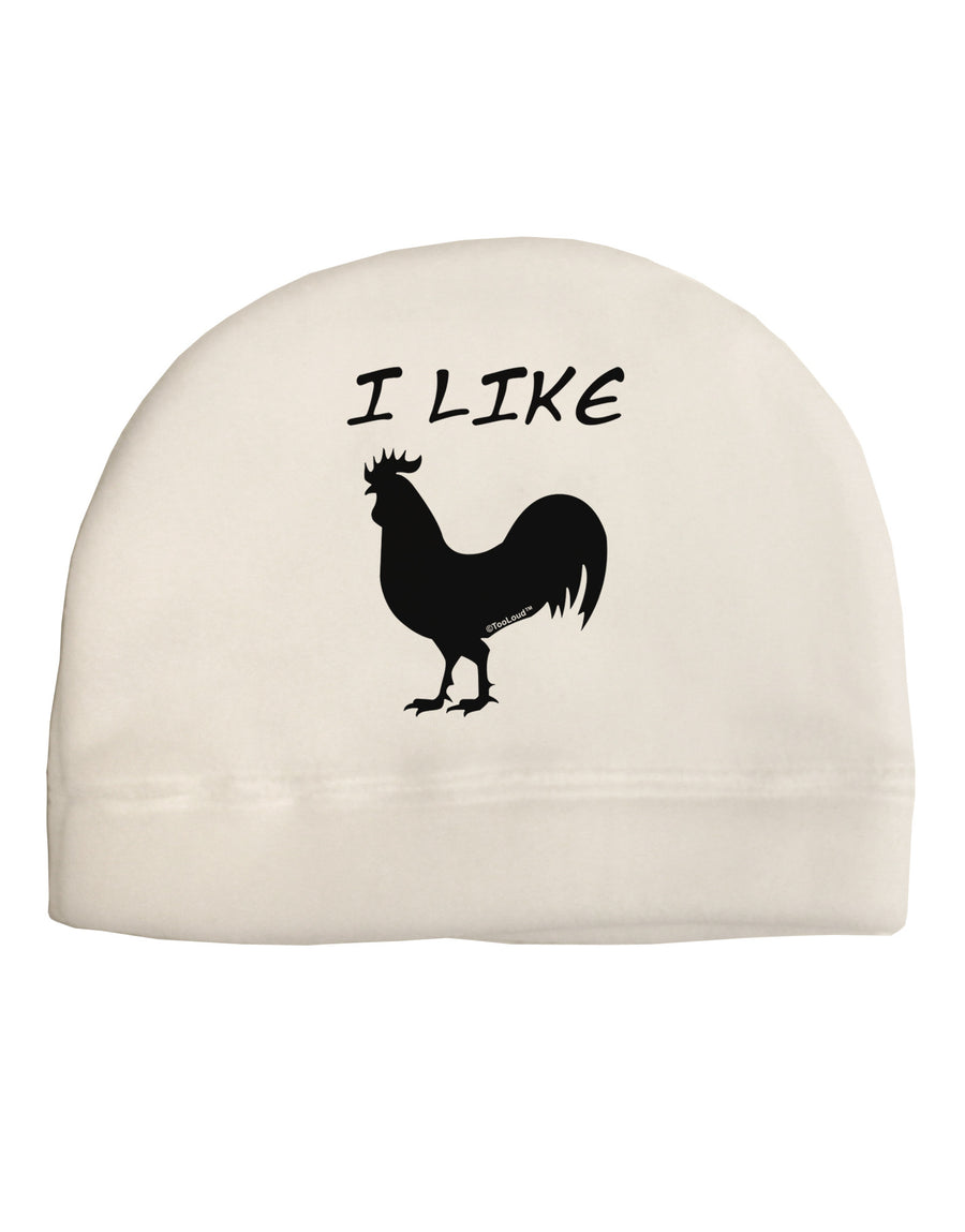 I Like Rooster Silhouette - Funny Adult Fleece Beanie Cap Hat by TooLoud-Beanie-TooLoud-White-One-Size-Fits-Most-Davson Sales