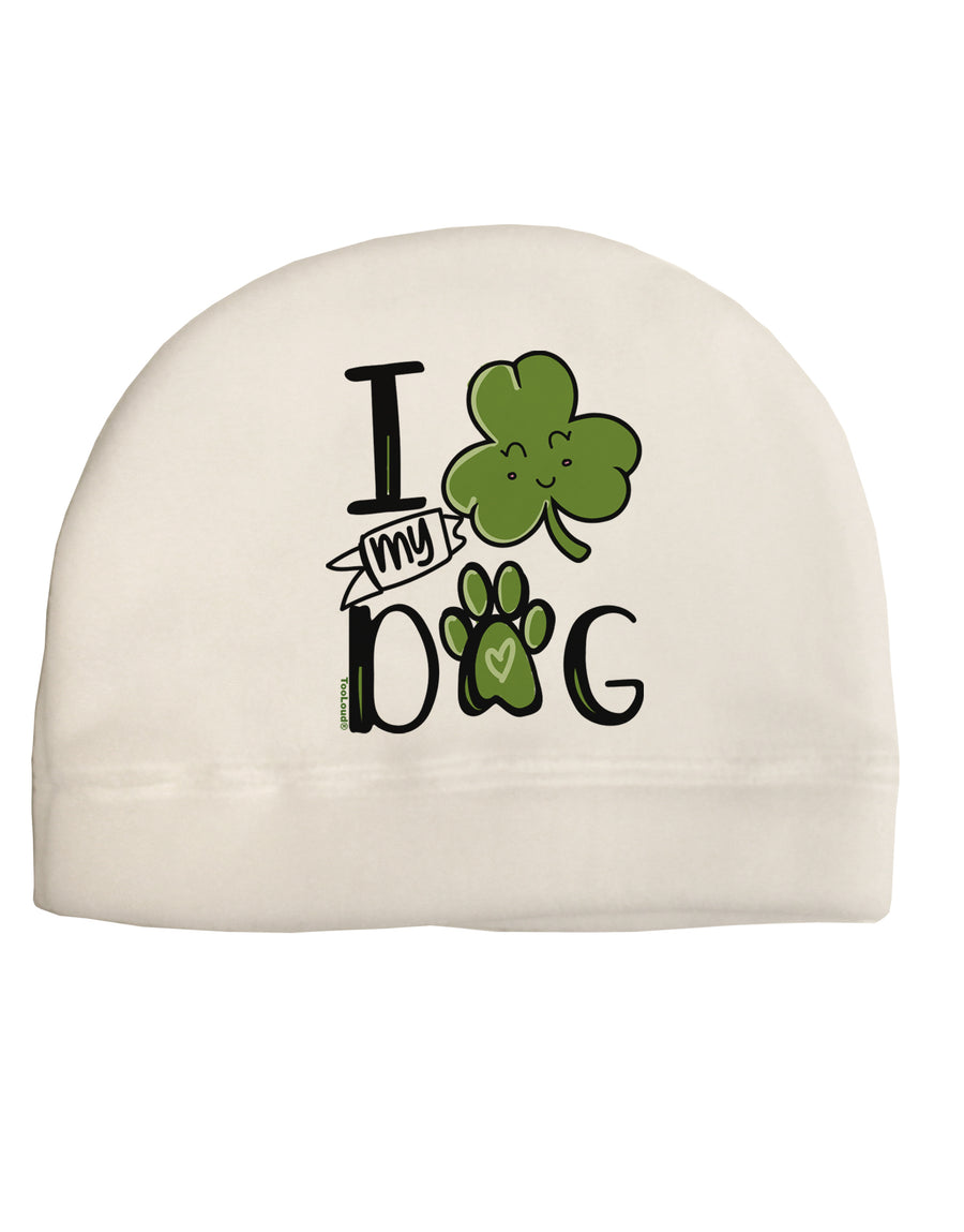 I Shamrock my Dog Adult Fleece Beanie Cap Hat-Beanie-TooLoud-White-One-Size-Fits-Most-Davson Sales