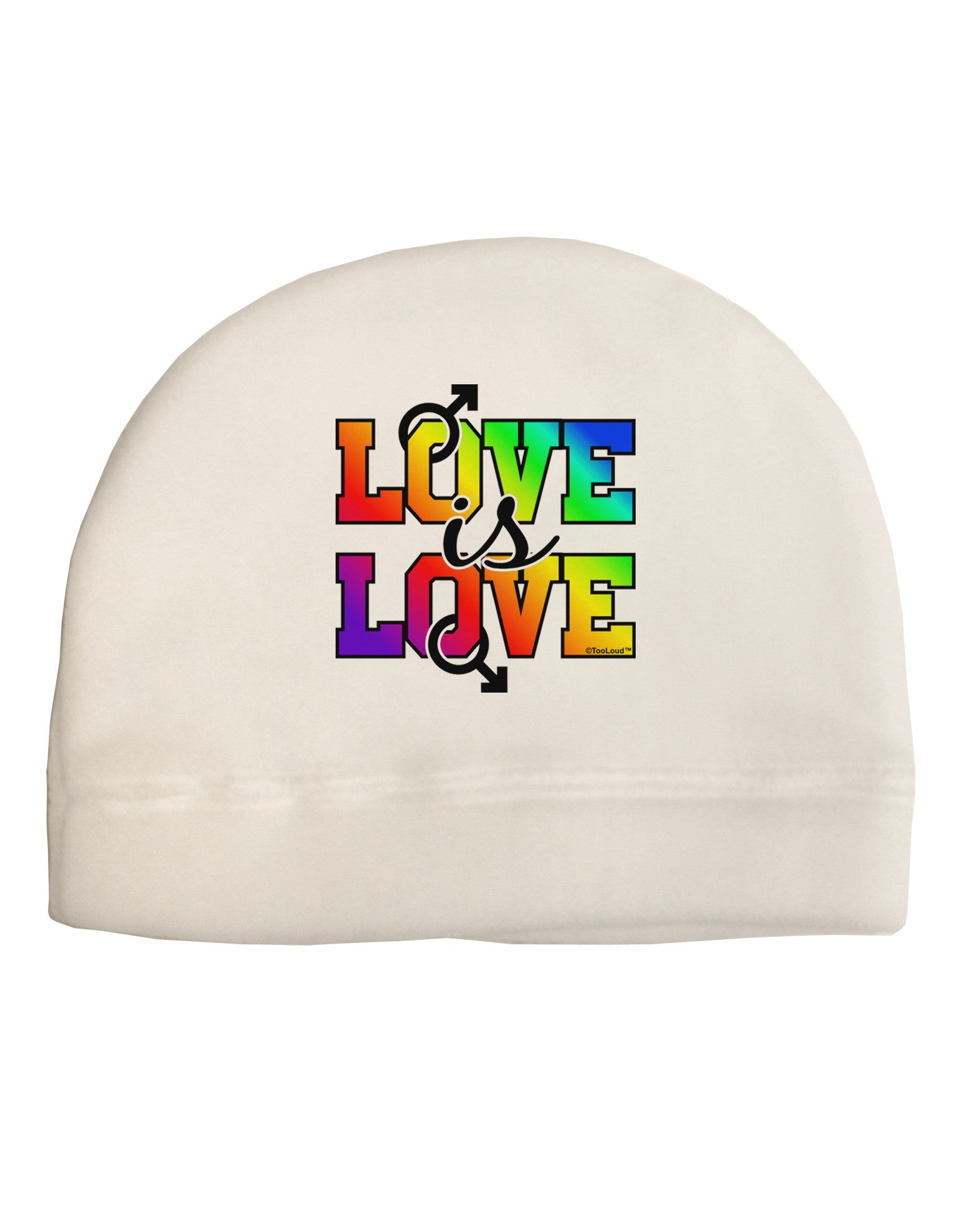 Love Is Love Gay Pride Adult Fleece Beanie Cap Hat-Beanie-TooLoud-White-One-Size-Fits-Most-Davson Sales