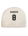 Reindeer Jersey - Dancer 8 Adult Fleece Beanie Cap Hat-Beanie-TooLoud-White-One-Size-Fits-Most-Davson Sales