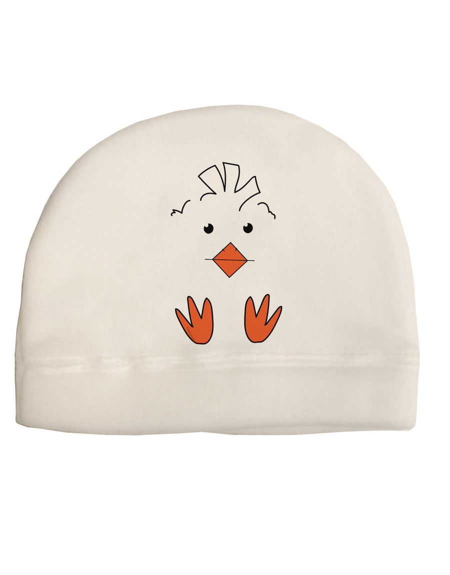 Cute Easter Chick Face Adult Fleece Beanie Cap Hat-Beanie-TooLoud-White-One-Size-Fits-Most-Davson Sales